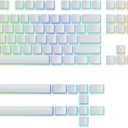 Glorious Aura V2 (White) - PBT Pudding Keycaps for Mechanical Keyboards - ANSI (US), ISO Compatible - Supports Full Size, TKL, 75%, 60% Layouts (Aura Pudding RGB Keycaps)