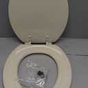 KOHLER 4648-47 Stonewood Round Toilet Seat, Wood Seat for Standard Round Toilets, Lid with Color-Matched Plastic Hinges, Almond