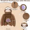 Joyreal Sloth Sensory Weighted Vibrating Pillow, Pressure Activated for Kids Adults, Plush Minky Soft Size: 11 by 21 inches Pillow Animal for Gift Birthday