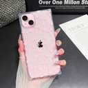 Jmltech Floral Case for iPhone 14 Pro Max Case Flowers Clear Silicone Cute Women Girly Shockproof Protective Phone Cases for iPhone 14 Pro Max Pink Flower