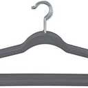 Simplify 10 Super Slim Velvet Huggable Hangers in Grey (Gray)