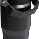 STANLEY IceFlow 2.0 Flip Straw Tumbler with Handle 14 oz | Twist On Lid and Flip Up Straw | Leakproof Water Bottle | Insulated Stainless Steel | BPA-Free | Black 2.0