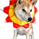 ComfyCamper Dog Candy Corn Neck Collar Costume - XXS Small Medium XL XXL Pumpkin Cosplay Halloween Costumes, M (Yellow)