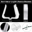 Marsui 50 Pcs Christmas Light Clips Small Outdoor Roof Gutters and Shingles Hooks 1 5/8 Inch Fascia Boards Hanger Plastic Holiday String Light Clips for Xmas Outside Decoration Fence Eave (White)