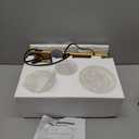 Fiqevs 3 Globe Floor Lamp Mid Century Modern, Gold Standing Lamp with Frosted Glass Shade & LED Bulbs, Tall Pole Light with Foot Switch for Living Room Bedroom Office - Antique Brass