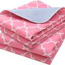 OUTCREATOR® Washable Bed Pads 34" x 76" (Pack of 2), Incontinence Mattress Protector, Anti-Slip Waterproof Underpads for Adults Kids Elderly Pets, Absorbency & Reusable Bedwetting Pads (Pink)
