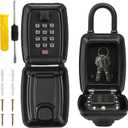 Cididu Key Lock Box for Outside, Waterproof Key Lockbox with 12-Digit Push Button Combination and Removable Shackle, Resettable Code Keys Safe Storage Box for Door Handle, House, Retail Store, Garage