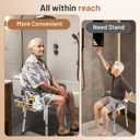 DELLAN Hanging Shower Caddy, Shower Rack with Hooks for Shower & Bath Chair, Bathroom Shower Basket for Elderly, Pregnant, Handicap, Patient