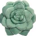 Plant-Inspired Pillow - Hand-Stitched Plush Decorative Throw Pillow, 3D Flower Plant Cushion, Plush Pillows for Bedroom, Living Room, and Home Decoration, 25cm/9.8in