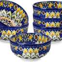 vancasso Cereal Bowls Set of 6, Bohemian Ceramic Soup Bowls, 28 oz Colorful Bowls Set for Kitchen, Dishwasher & Microwave Safe for Salad, Pasta, Rice, Oatmeal, Fruit-05