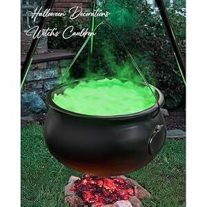 Halloween Decorations Outdoor - Large Witches Cauldron on 54" Tripod