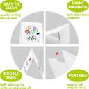 Magnetic Tabletop Desktop Easel &Whiteboard with Bonus 8X Dry Erase Markers. Double Sided and Self-Standing (16 X 12.5)