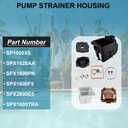 SPX1620AA Upgrade Pump Strainer Housing 2-Inch by 2-Inch with Accessories Kit Replacement for Hayward Super Pump SP1600X and SP2600X Series Models #SPX1600PN, SPX1600F5, SPX1600TRA