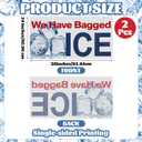 2 Pcs We Have Bagged Ice Sticker - 36 x 24 Inch Weatherproof Vinyl Bagged Ice Label Stickers for Refreshing Supplies, Convenience Stores, Outdoor Display Retail