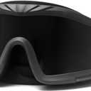 QWORK Outdoor Sports Military Airsoft Tactical Goggles with 3 Interchangable Lens for Riding, Black