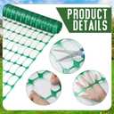 Landical 4 Roll Plastic Garden Fence 4 x 100 Ft Green Temporary Fencing Roll Outdoor Snow Fence Safety Construction Barrier Garden Netting for Patio Yard Plant Pet
