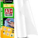 CenDale DTF Transfer Film Roll 13" x 328ft - Premium A3+ DTF Film Roll, Double Sided Matte Clear PreTreat DTF Roll Film for Dark and Light T-shirts, Hot & Cold Peel DTF Paper Roll (13ft x100M)