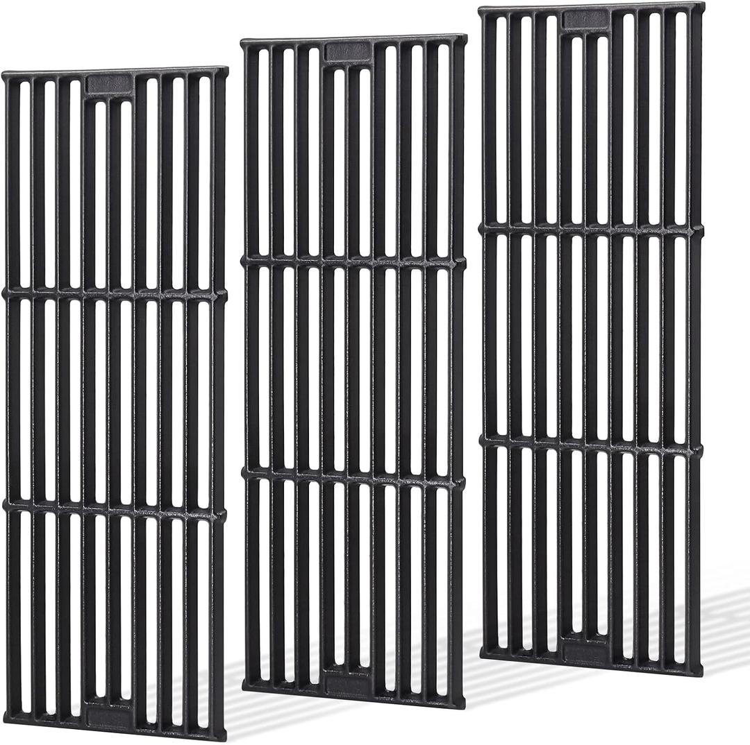 Criditpid Grill Grates Replacement for Char Griller 5050, 5650, 2121, 3001, 5072, 2123, 3072, 2828, 3030, 4000, King Griller 3008 5252, 19 3/4" Cast Iron Cooking Grid for Chargriller Duo 5050 Parts