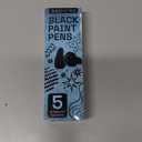 ARTISTRO 5 Black Acrylic Paint Pens, Acrylic Paint Markers Different Tip, Fabric Markers for Textile, Canvas, Rock, Glass, Wood, Paper, DYI, Pens for Kids and Adults