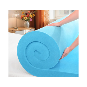 SyMax Queen Mattress Topper, Gel Infused Memory Foam Mattress Topper, Soft Bed Topper Mattress Pads for Bed, Sofa, RV, CertiPUR-US Certified, Blue, 4 Inch
