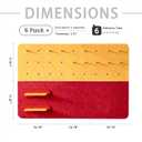 6 Pack Felt Bulletin Board, 11.8"x15.7" Self-Adhesive Tiles, Macaron, 11.81"x15.75"x0.31"-6pcs