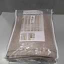 Burlywood Flax Linen Curtains Pinch Pleated 84 Inches Long 2 Panels for Living Room Bedroom Birch Semi Sheer Rustic Farmhouse Back Tab Pinch Pleat Hooks Rings Window Curtain 84 Inch Length