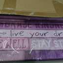 Purple Room Decor for Women - Motivational Inspirational Quotes Wall Art for Office - Large Canvas Wall Art Ready to Hang Size 16" x 24" x 3 Pieces, 24"L x 16"W x 3PCS