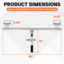 LONFFERY 36" Enclosed Trailer Door Latch, Cargo Hinged Cam Bar Lock,Hinged Hasp Latch Handle Assembly Side, Swing, Folding Ramp, RV Hauler Fold Down Door