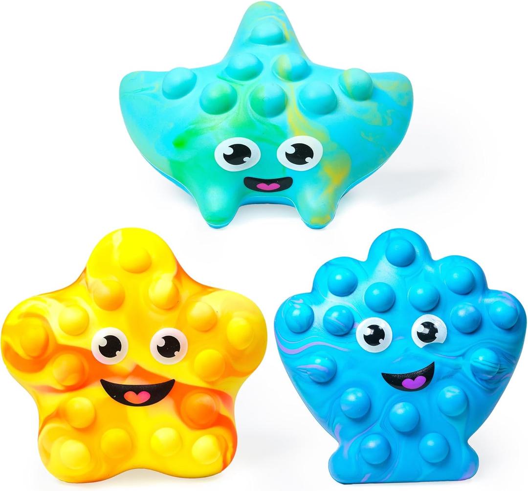 Tub Works Tub Poppers Popping Kids & Toddler Bath Toys, 3 Pack | Push, Poke, Squish & Pop it Fidget Toys for The Bathtub | Irresistible Bubbles with Satisfying 'Pops' | Multi Sensory Kids Bath Toys