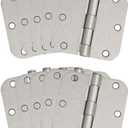Design House Interior Door Frame Hinges, Water Resistant, Pre-Lubricated, For Left or Right-Handed Doors, Steel Construction, Easy Install, Satin Nickel, 3-Pack (12pcs), 3.5 in. L x 3.5 in. W, 181412