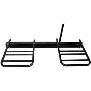 Quick Products QPRBM2R RV Bumper-Mounted 2-Bike Rack with Adjustable Width and Stabilizer Post