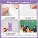 Easter Bulletin Board Decorations Set, Tell Your Peeps He is Risen Cross Easter Christian Bulletin, 80 Pieces Thick Cardstock Sunday School Classroom Church Chalkboard Decoration