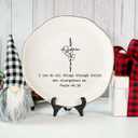 I Can Do All Things Through Christ Who Strengthens Me Ring Dish  Christian Ceramic Jewelry Tray, Inspirational Bible Verse Trinket Holder