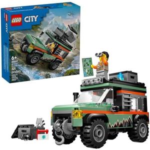 LEGO City Off-Road 4x4 Mountain Truck Toy - Building Toy Set for Kids, Boys and Girls, Ages 6+ - Fun Gift Idea for Birthdays and Holidays - with Adventurer Minifigure and Accessories - 60447