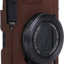 G7X / G7X Mark II Camera Silicone Case, Ultra Thin Lightweight Rubber Soft Silicone Case Bag Cover for Canon PowerShot G7X / G7X Mark II with Microfiber Cloth - Coffee