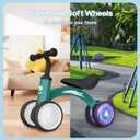 Gamfeiny Colorful Lighting Baby Balance Bike Toys for 1 Year Old Boy Girl Gifts, 10-36 Month Toddler Balance Bike, No Pedal 4 Silence Wheels & Soft Seat First Riding on Toys, 1st Birthday Gifts