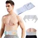 Ostomy Support Belt Adjustable Stoma Support Belt Ileostomy Colostomy Belt Provides Protection And Comfort For Ostomy Bag Suitable for All Ostomy Bag (Grey M 32-36 in)