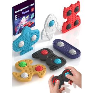 Silicone Rolling Fidget Toys for Kids & Teens 6 Packs Boys and Girls Quiet Sensory Toys for Concentrate Stress Relief Autism PTSD ADHD