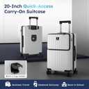 20 Inch Carry-On Luggage with Front Pocket, 22x14x9 Airline Approved