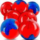 8PCS Spider Web Beach Ball 8 Inch for Kids Summer Pool Party Supplies | Spider Birthday Decorations | Bulk Spider-Themed Party Favors,Beach Games,Outdoor Activities Gift Ideas (Red+Blue 8inch)