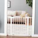 Safety 1st Easy Install Walk Thru Baby Gate for Doorway With Door, Dog Gates, Fits 29"-38", Easy Install 28" Tall, White