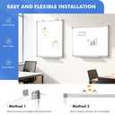 Double-Sided White Board Dry Erase Magnetic Whiteboard Wall 18x12 Silver