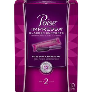 Poise Impressa Bladder Supports, Size 2 - 10 ct