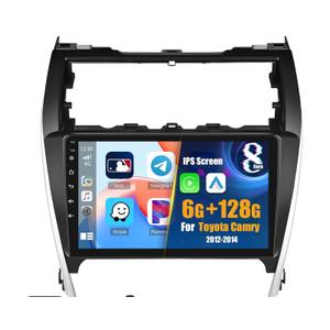 6+128G Radio for Toyota Camry 2012-2014 Android 15 Stereo Upgrade 8 Core 10.1'' Touch Screen CarPlay Android Auto, AHD Backup Camera, GPS Navigation