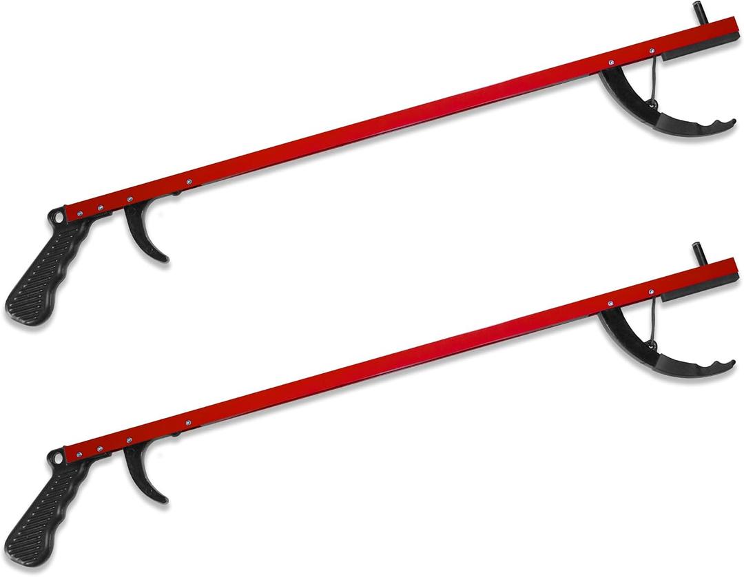 Rehabilitation Advantage Aluminum Reacher Grabber 26" Set of 2 Red