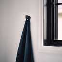 Matte Black Bathroom Towel Hook Genta LX Modern Single Robe or Towel Hanger for Kitchen or Bathroom
