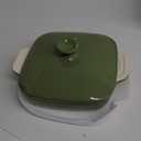 DOWAN Casseroles dish with lids, Ceramic Baking Dish With Lid, Casserole Dishes for oven, 1.6 Quarts Bakeware With Handle Oven Safe for Cooking, Dinner, Home Gift, 8 x 8 Inches, Green