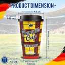 16 oz Champion Cup A Salute To Germany, 4-Time World Soccer Champion, 24 Sets Disposable Paper Party Cups with Lids for Fan Event Decorations Game-Day Festival, AUF GEHT'S DEUTSCHLAND 2026