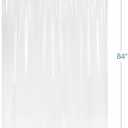 Amazer Extra Long Shower Curtain Liner 72 x 84 Clear Shower Liner Medium Weight PEVA Waterproof Inside Shower Curtains for Bathroom with 3 Magnets and Rustproof Grommets