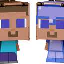 Mattel Minecraft Flippin Figs Figures with 2-in-1 Fidget Play, 3.75-inch Scale Toy with Large Head & Pixelated Design (Characters May Vary)